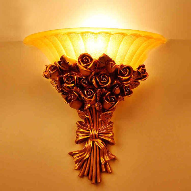 resin LED Wall lamps Living room bedroom bedside decoration lamp TV background wall lamp glass shade