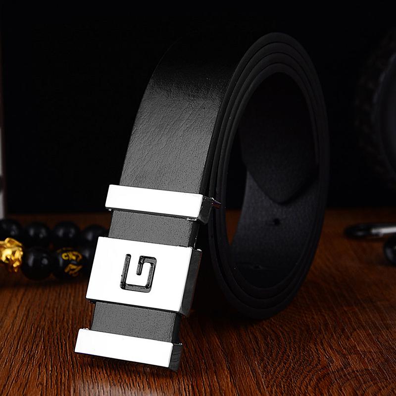 Belt male casual black youth belt male wild letter smooth buckle belt youth student belt female