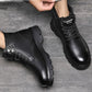 Autumn and Winter Plus Velvet Korean Version of The British Martin Boots Men's Leather Boots