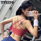 2019 New Women Stretch Workout Yoga Fitness Tank Top Seamless Racerback Padded Sports Bra Fitness