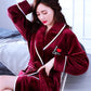Ladies Home Clothes Love U Chest Label Bathrobe Cashmere Warm Pajamas Homewear Quick-drying Robe Coat Long
