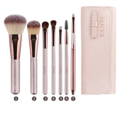 7pcs Makeup Brush Set Eye Shadow Brush Beginner Animal Hair Makeup Beauty Full Set of Tools