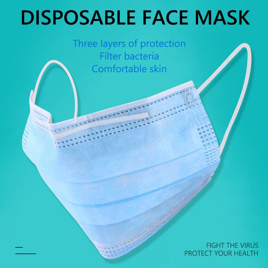 Disposable Masks 3-Layer Fliter Anti-Dust Waterproof PM2.5 Safe Earloop Protective Face Masks