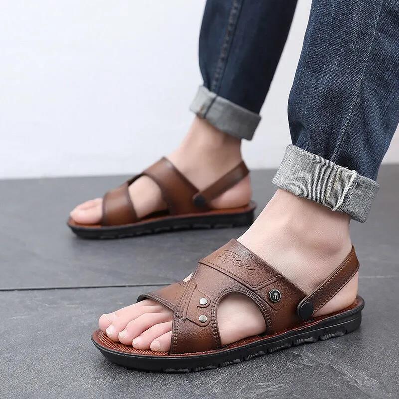 Summer Waterproof Non-slip Sandals Men's Soft Bottom Wear-resistant Sandals Breathable Sandals