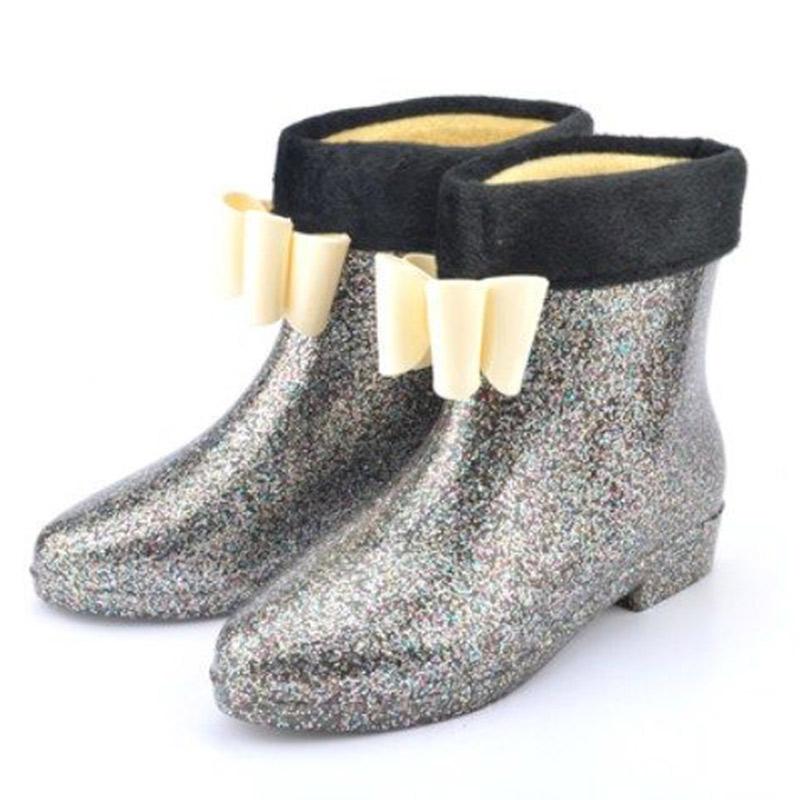 Rain Boots Female Student Short Rain Boots Fashion Adult Water Boots Rubber Shoes Non-slip Overshoes Waterproof Shoes In The Tube