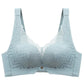 Upper Thin Lower Thick Cup No Steel Ring Gather Side Natural Support Adjustable Soft Skin-friendly Non-marking Pull Cotton Breathable Lace Sexy Bra