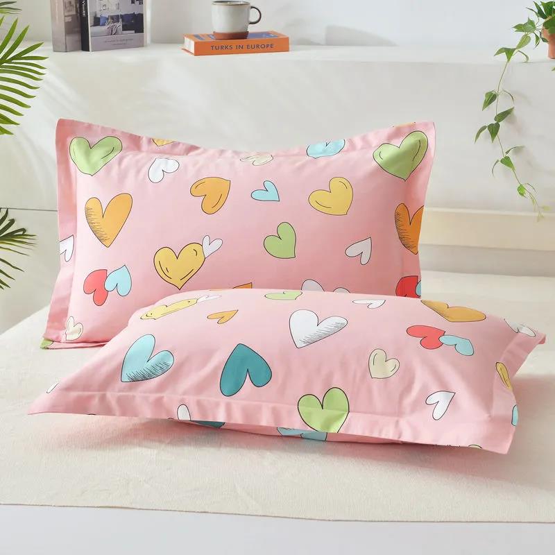 A Pair of Thick Cotton Pillow Covers Adult Bedroom Pillow Covers Modern Minimalist Bedding