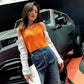 Spring and Autumn Fashion One-shoulder Top Slim Long-sleeved Sexy Sweater Fashion Stitching Strapless Jacket