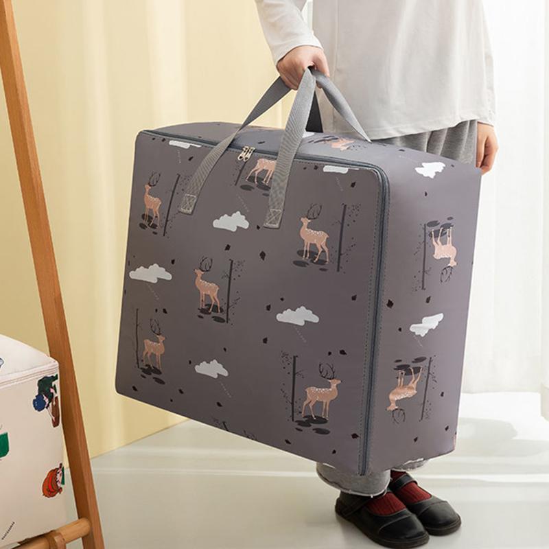 Oxford Cloth Extra Large Quilt Storage Bag Thickened Moisture-proof Travel Tote Bag Clothes Home Organize Luggage Bag Closet Organizer