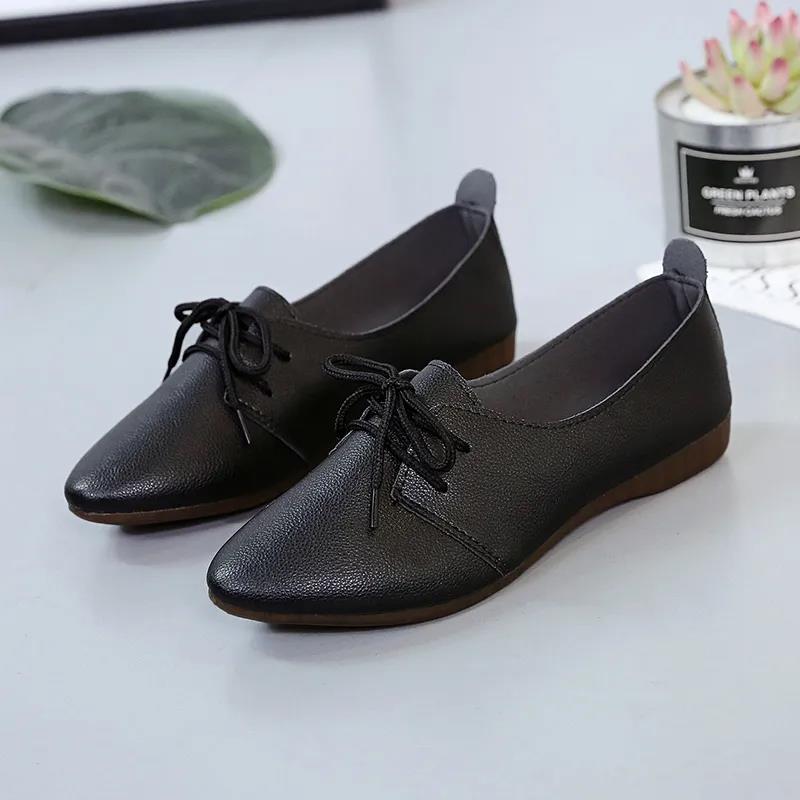 Spring and Autumn Women's Shoes Small White Shoes Women's Lace-up Non-slip Flat Casual Shoes