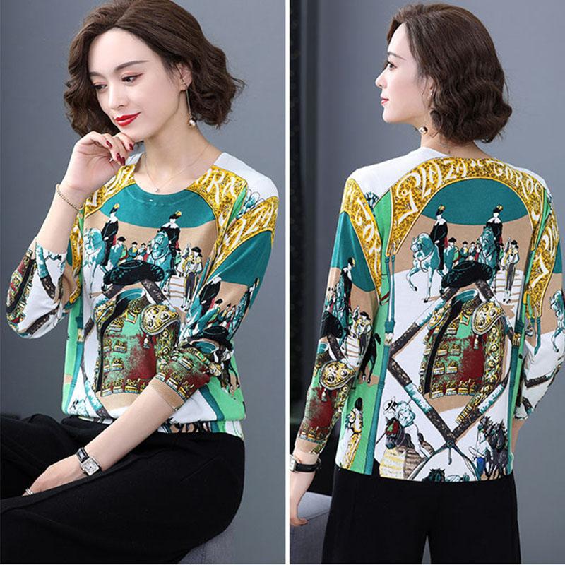 Autumn Winter Pullover Woolen Sweater Women High-end Loose Knitted Sweaters Jumpers Female Soft Cartoon Print Cashmere Sweater