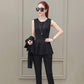 Suit Women's Temperament Small Fragrance Three-piece Jacket Shirt Straight Leg Pants Professional Suit Work Wear Casual and Elegant
