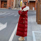 Fluffy Big Fur Collar Hooded Stand-up Collar Loose Down Padded Jacket Women's Winter Padded Jacket Thickened Warm Women's Jacket