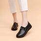 Women's Cowhide Mother Single Shoes Spring and Autumn Middle-aged and Elderly Soft-soled Comfortable Non-slip Work Shoes Flat Casual Shoes
