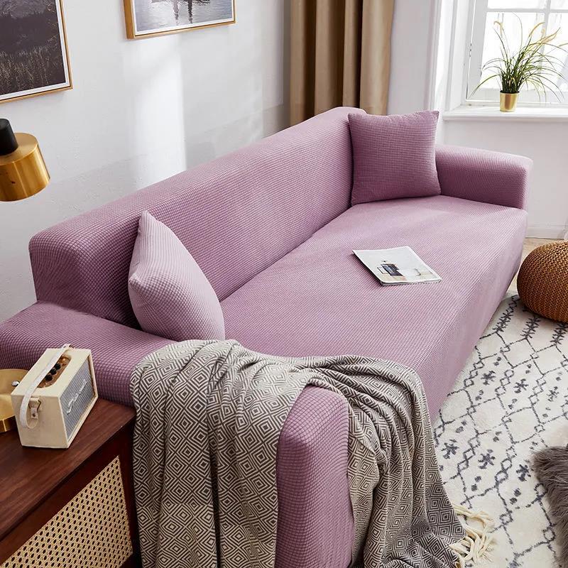 Sofa Cushion Cover Elastic Home Decoration Pure Color Protective Cover Sofa Cover Personalized Matching Washable Sofa Cover