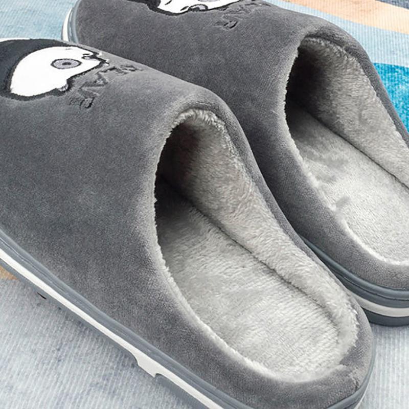 Home Slippers Women Winter Slippers Thick Fleece Warm Cotton Shoes Men Plus Size Non Slip Slippers