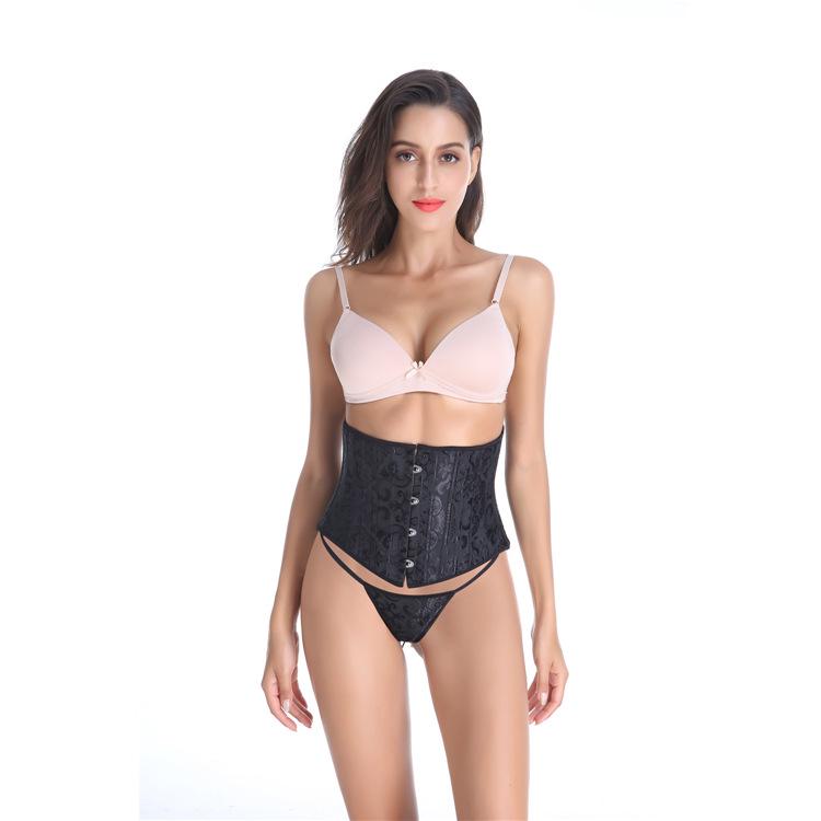 Corset Dobby Waist Trainer Cincher Bustier Top Corselet Sexy Lacing-up Slimming Underwear Lingerie