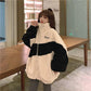 Autumn and Winter Stand-collar Lamb Velvet Jacket Winter Female Plus Velvet Thickening Student Campus Wind Casual Korean Jacket