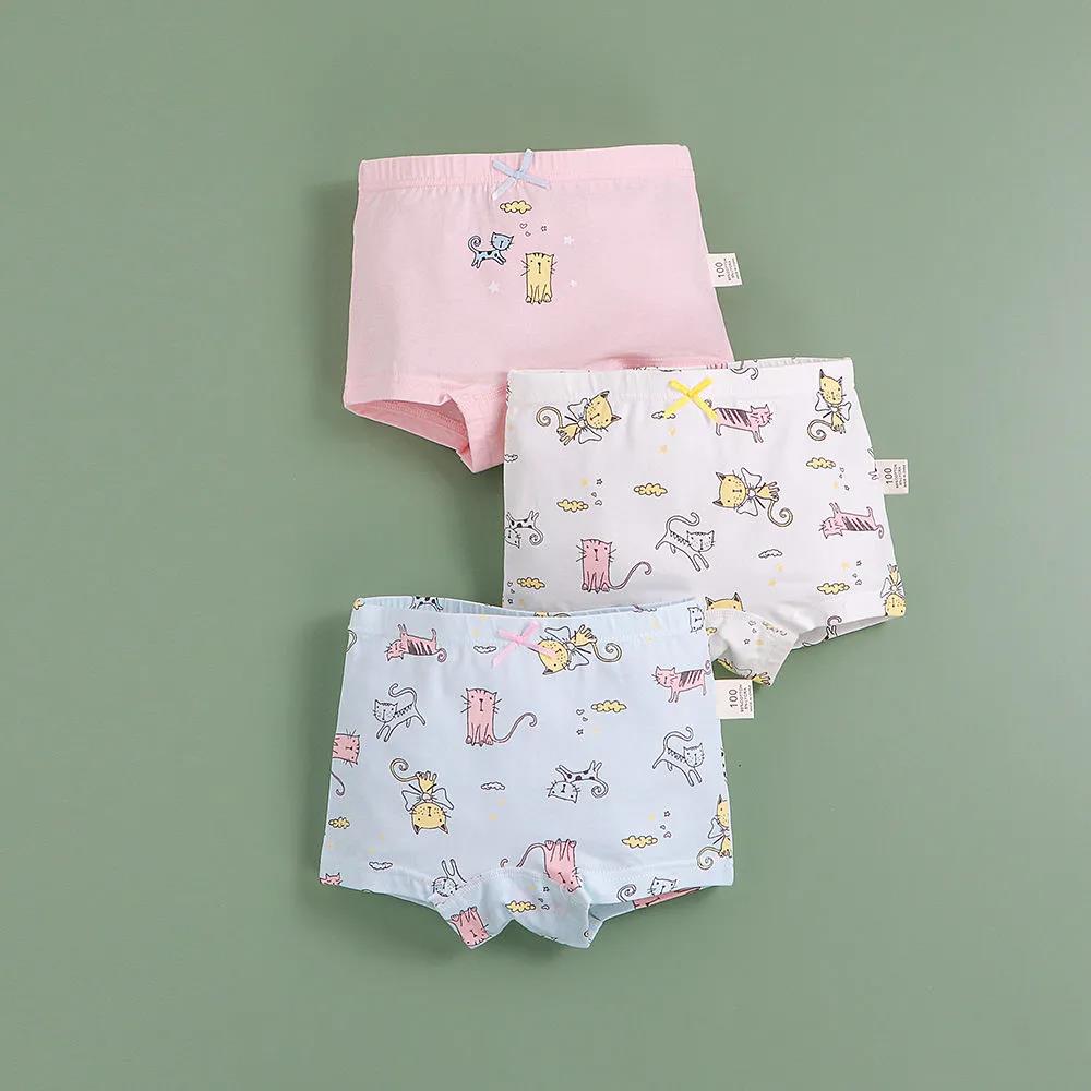 3 Pcs/Lot Cotton Girls Briefs Children's Underwear Triangle Panties Kids Underpants 2-14Years