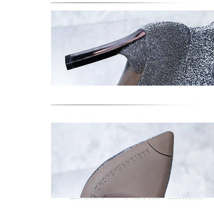 Patent Leather Ankle Boots High Heels Boots Women Winter Shoes Female Pointed Toe Botas Woman Boots