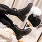 Spring and Autumn British Style Martin Boots for Female Students Korean Version of The Wild Thick-soled Front Lace-up Motorcycle Boots