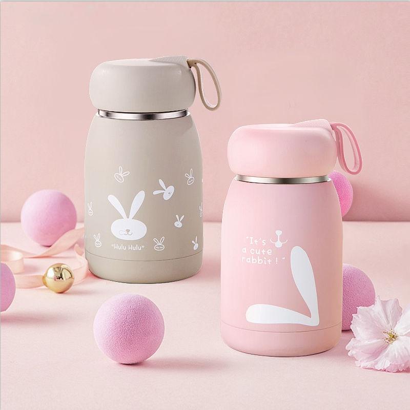 Thermos Cup Portable Water Cup Children Cup Girl Student Cute 304 Stainless Steel Water Cup Drinking Water In Winter Milk Cup