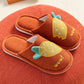 Autumn and Winter Carrot Design Cotton Slippers Non-slip Warm Cotton Shoes Comfortable Casual Fashion