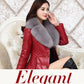 Winter Thick Leather Coat Slim Mid-length  Windproof and Waterproof Leather Jacket with Fur Collar Plus Size  Leather Trench Coat