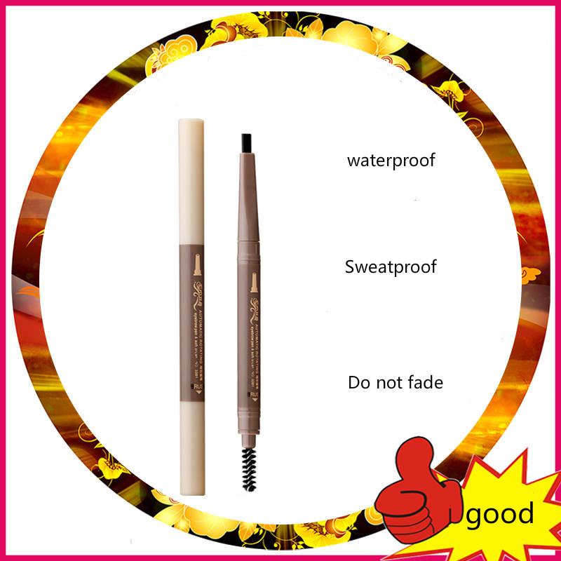Eyebrow pencil beginner double-headed eyebrow pencil  Duckbill flat eyebrow pencil waterproof