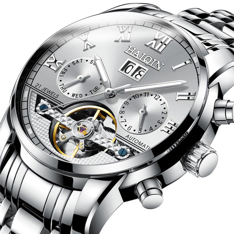 Switzerland Men's Watches Tourbillon Automatic Mechanical Men Sapphire Skeleton Watch