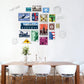 Creative Modern Stamp Album Wall Stickers Stamp Collection For Living Room Bedroom Hobby Art Decals