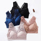 1 Piece of Lace Underwear Bra Middle-aged Women's Sports No Steel Ring Vest Style Large Size Gather Beautiful Back