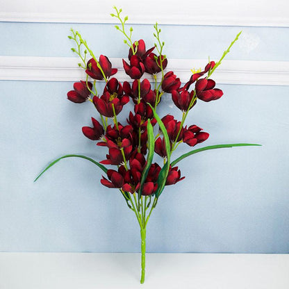 High-end Cymbidium Orchid Simulation Floral Living Room Furnishings Decoration Phalaenopsis Porch Home American Style