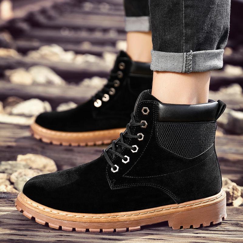 Autumn Martin Boots Men's High-top Shoes British Style Men's Leather All-match Motorcycle Boots