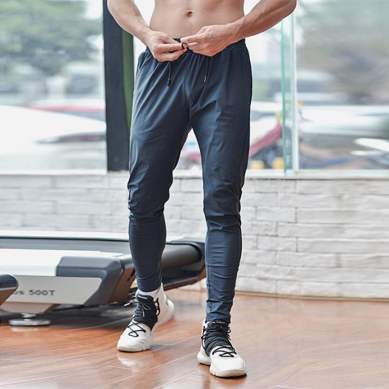 Sports and Leisure Tide Brand Fitness Trousers Men's Slim Thin Section Running Breathable Elastic Bandage Pencil Pants Fitness Pants