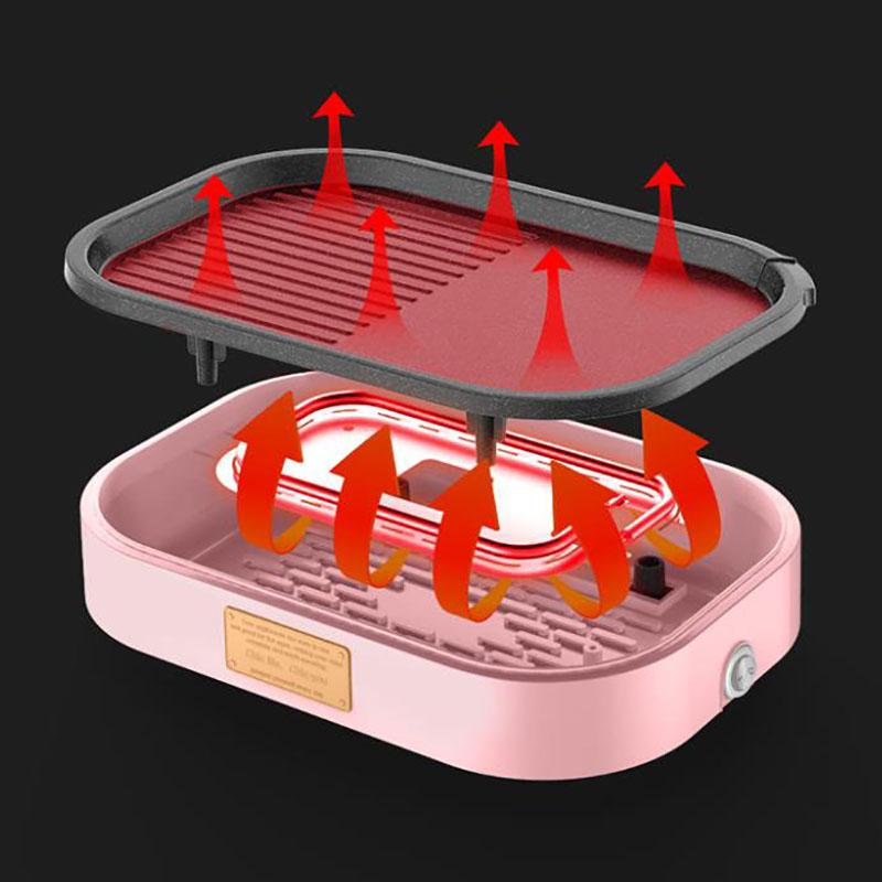 900W Electric Baking Pan Frying and Baking Machine Flat Bottom Frying Pan Kitchen Supplies for Family