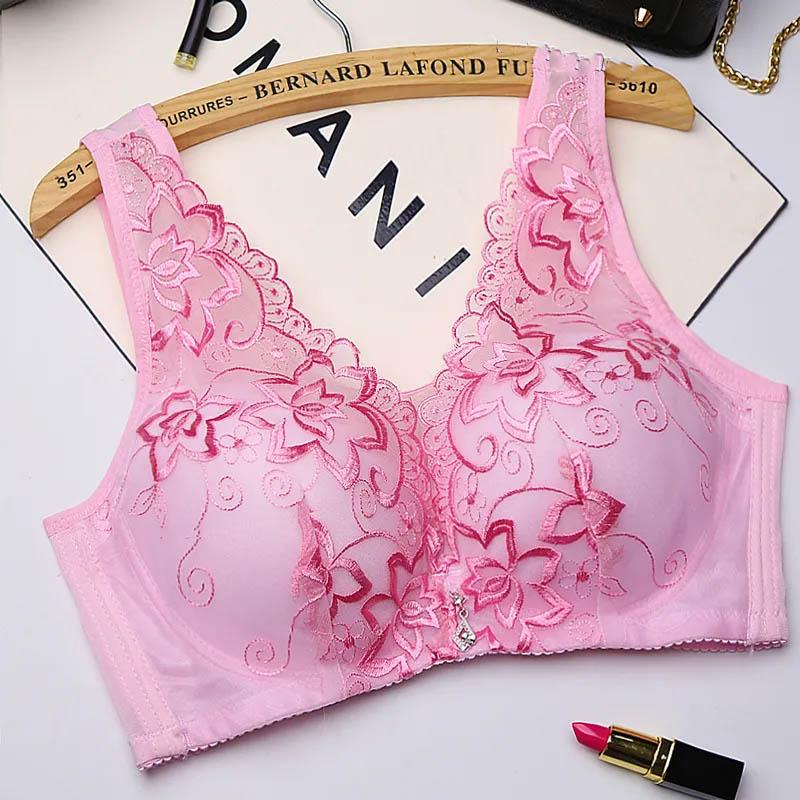 Women Beautiful Back Large Size Bra Without Steel Ring Thin Sexy Full Cup Vest Style Gather Breathable Fashion Bra