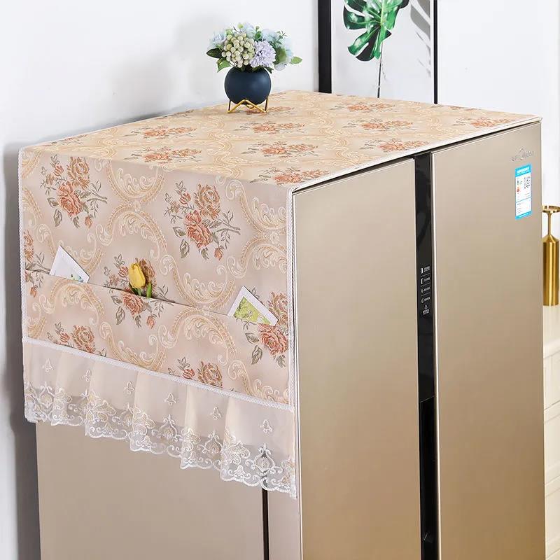 Refrigerator Cover Cloth Refrigerator Cover Single Door Double Door Refrigerator Towel Washing Machine Cover Universal Cover Towel Dustproof