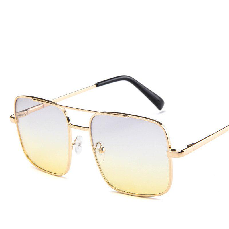 Fashion Square Sunglasses Women Brand Design Metal Frame Gradient Lenes Oversized Ladies Sun Glasses