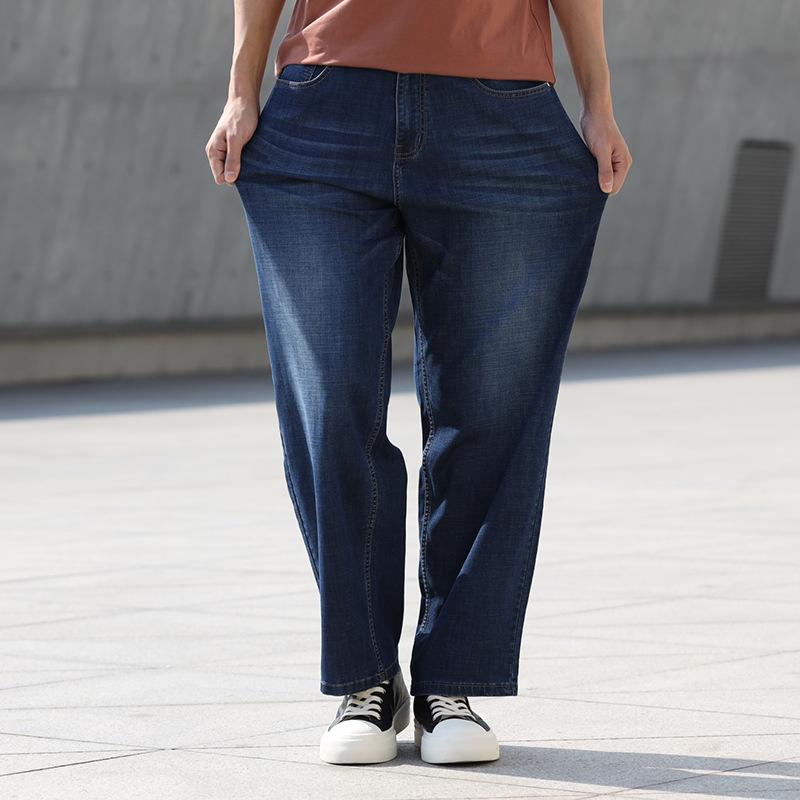 Jeans for Men Plus Size Loose Casual Straight Blue Jeans Pants Streetwear Skateboard Hip Hop Baggy Denim Trousers Denim Pants 40 42
