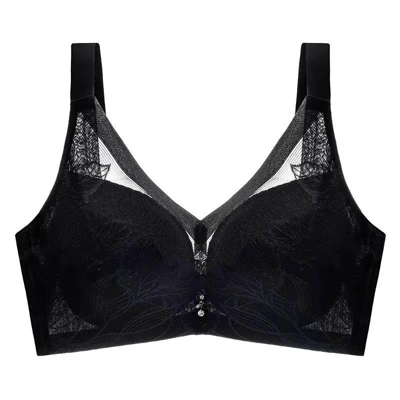Underwear Thin Ultra-thin Summer Breathable Light and Comfortable No Steel Ring Large Size Bra To Receive Auxiliary Breast Adjustment Bra