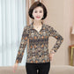 Middle-aged and Elderly Women's Middle-aged and Elderly Women's V-neck Printed Top