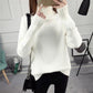Autumn and Winter Women's Sweaters Female Students Short High-necked Loose Korean Version of Wild Long-sleeved Bottoming Shirt