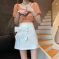 Bow Knot High Waist Slim Skirt Women's Summer A-line Skirt Casual All-match Short Skirt