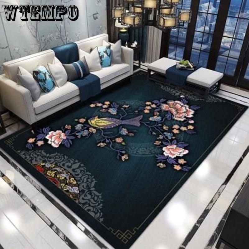 3D Household Yoga Rug Mat Retro Chinese Style Carpets Living Room Bedroom Study Bedside Carpet Decor