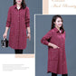 Women's Long-sleeved Striped Shirt Loose Casual Plus Size Mid-length Blouse