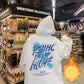 Fleece Sweater Men's Hip-hop Graffiti Shirt Autumn and Winter Warm All-match Loose Hooded Men's Shirt
