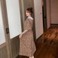 Ladies Chiffon Dress Summer Idyllic Floral Skirt Female Long Waist Waist Slimming Bottoming Dress Fabric Light and Breathable
