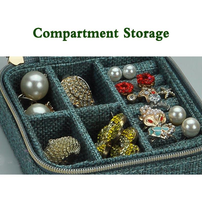 Jewelry Box Little Girl Waterproof Leather Can Carry Small and Exquisite Earrings Ring Necklace Jewelry Storage Box