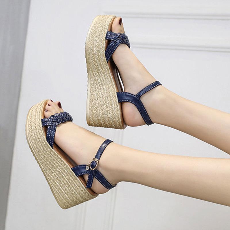Mid-heel Sandals Women's Summer Slope with Platform Sandals